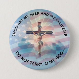 PSALM 40:17 AMERICAN FLAGGA JESUS CRUCIFIX SCRIPTU KNAPP