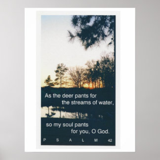 Psalm 42:1 poster solnedgång