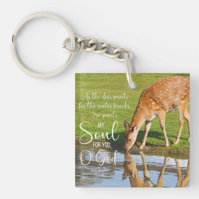 Psalm 42:1 Som Hjort för bibeln Vatten (Framsidan)