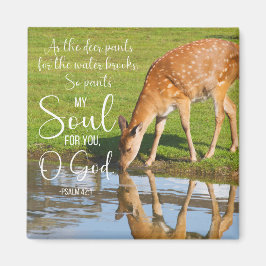 Psalm 42:1 Som Hjort för bibeln Vatten Magnet
