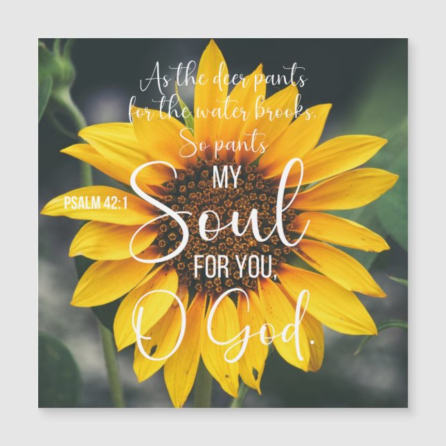 Psalm 42:1 som Hjort kristen bibelsolros (Framsida)