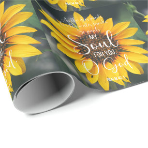 Psalm 42:1 Som Hjort Solros Christian Presentpapper