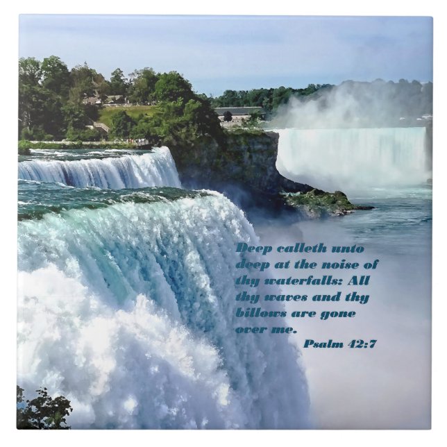 Psalm 42:7 kakelplatta (Framsidan)