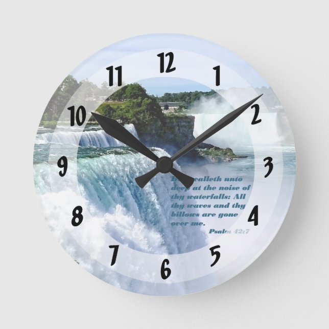 Psalm 42:7 rund klocka (Framsida)