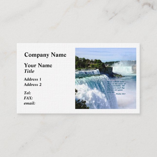 Psalm 42:7 visitkort (Framsida)