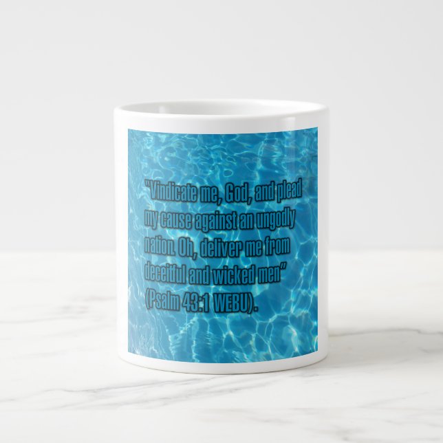 Psalm 43:1 WEBU Mugg Jumbo Mugg (Framsidan)