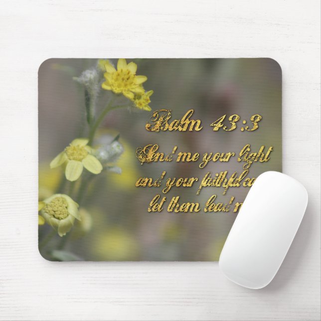 Psalm 43:3 Gula vilda blommor Musmattor (Med mus)