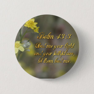Psalm 43:3 Gult Wildblommor-knapp Knapp