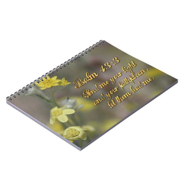 Psalm 43:3-Gultens Wildblommor - bärbar dator Anteckningsbok (Vänstra Sidan)