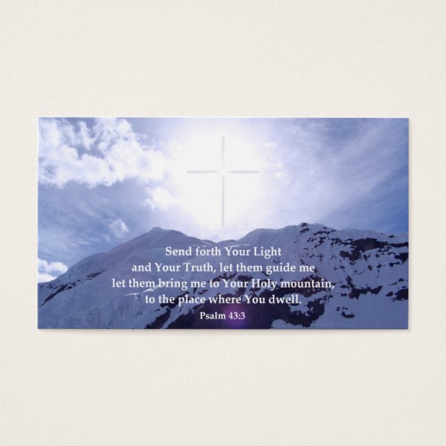 Psalm 43 inspirationspaltkort visitkort (Framsidan)