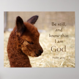 Psalm 46:10 Alpaca Poster