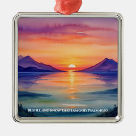 Psalm 46:10 Be still, and know that I am God Mug Julgransprydnad Metall