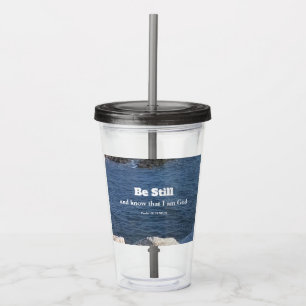 Psalm 46:10 Behåll fortfarande foto av Ocean Chris Take Away Mugg