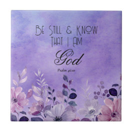 Psalm 46:10 Bibelvers Kakelplatta