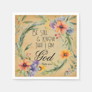 Psalm 46:10 Bibelvers Pappersservett