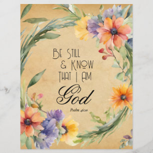 Psalm 46:10 Bibelverse Reklamblad