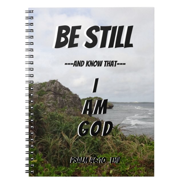 Psalm 46:10 Bibliskt Anteckningsbok (Framsidan)