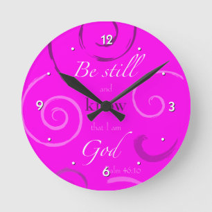 Psalm 46:10 Choose your own color! Customizable Rund Klocka