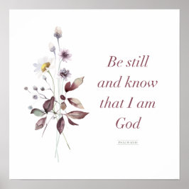 Psalm 46:10, dubbelsidig utskrift, ska fortfarande poster