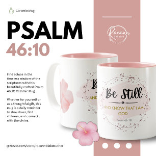 Psalm 46:10 Keramikmugg Två-Tonad Mugg