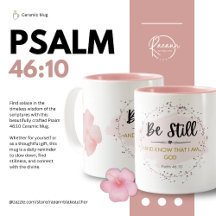Psalm 46:10 Keramisk Mugg