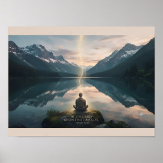 Psalm 46:10 KJV Skriftposter | Kristet Konstverk Poster