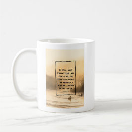 Psalm 46:10 KJV Var Still Kristet Bibelvers Kaffemugg
