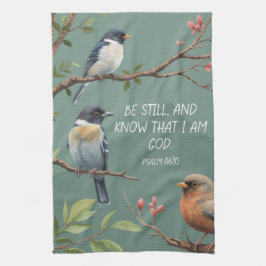 Psalm 46:10 Kristna bibelvers bild Kökshandduk