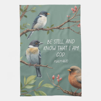 Psalm 46:10 Kristna bibelvers bild Kökshandduk