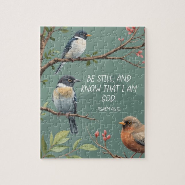 Psalm 46:10 Kristna bibelvers bild Pussel (Vertikal)