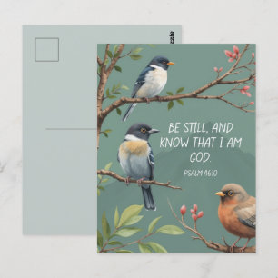 Psalm 46:10 Kristna bibelvers bild Vykort