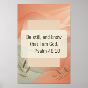 Psalm 46 10 Kristna Tro Text Konst Konsttryck Poster