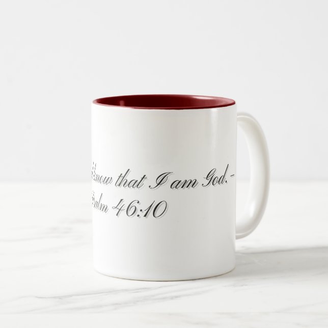 Psalm 46:10, Mugg (Framsida höger)