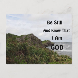 Psalm 46:10 Oceanside Anpassningsbar Text Christia Vykort