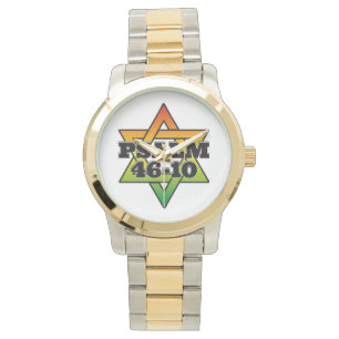 Psalm 46-10 - Överdimensionerat tvåtonsur Armbandsur