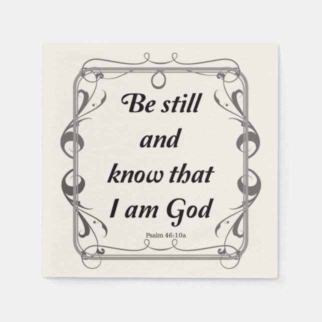 PSALM 46-10 PAPPERSSERVETT (Framsidan)