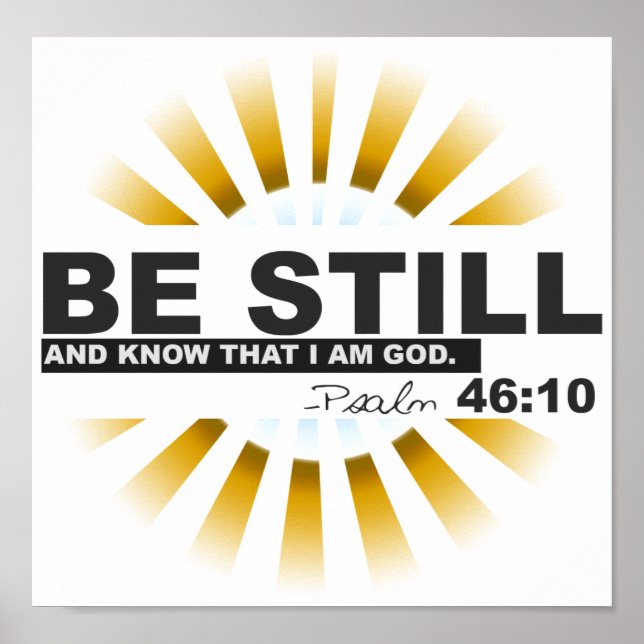 Psalm 46:10 Poster (Framsidan)