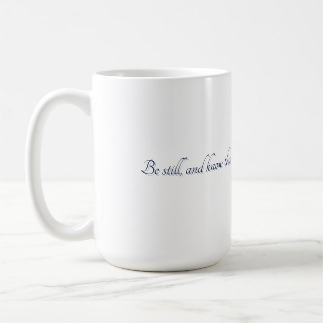 Psalm 46:10, presentmugg kaffemugg (Vänster)