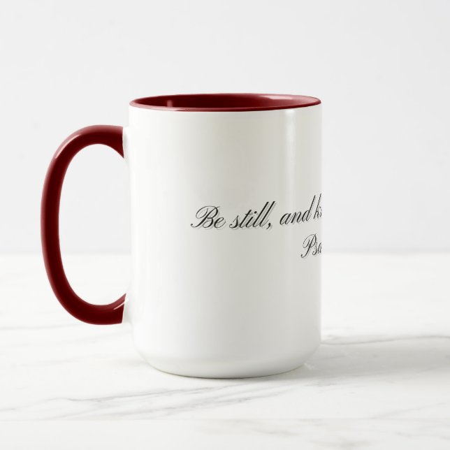Psalm 46:10, presentmugg mugg (Vänster)
