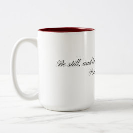 Psalm 46:10, presentmugg Två-Tonad mugg