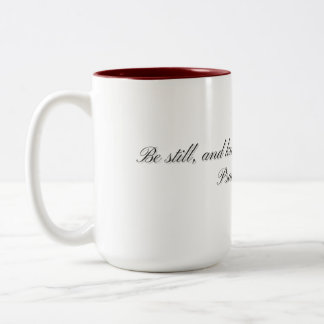 Psalm 46:10, presentmugg Två-Tonad mugg