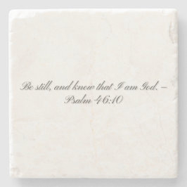 Psalm 46: 10, presentunderlägg stenunderlägg