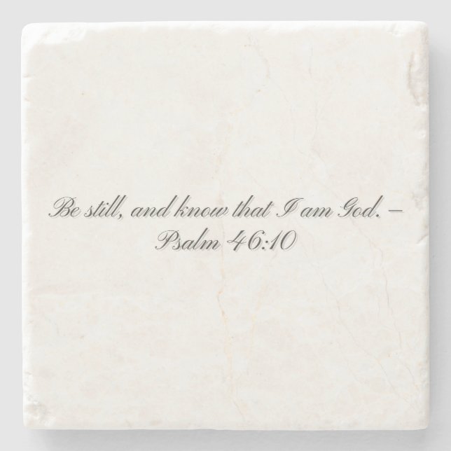 Psalm 46: 10, presentunderlägg stenunderlägg (Framsidan)