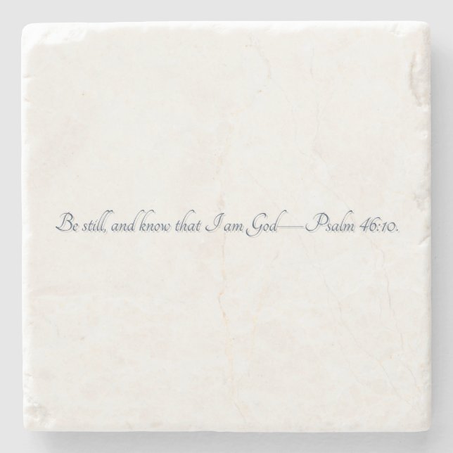 Psalm 46:10, (stil 2), gåva stentallrik stenunderlägg (Framsidan)