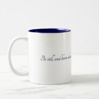 Psalm 46:10, (stil 2), presentmugg Två-Tonad mugg