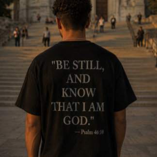 Psalm 46:10 T-Shirt - Var stilla och förnim att ja