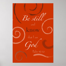Psalm 46:10 Välj din egen färg! Anpassade Poster