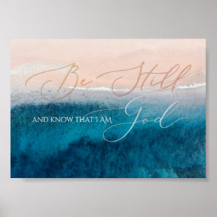 Psalm 46 10, var fortfarande flygande strand, djup poster