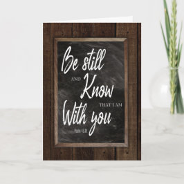 Psalm 46:10 Var stilla och känn bibelns verse Kort