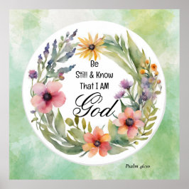 Psalm 46:10 Var stilla och känn Poster